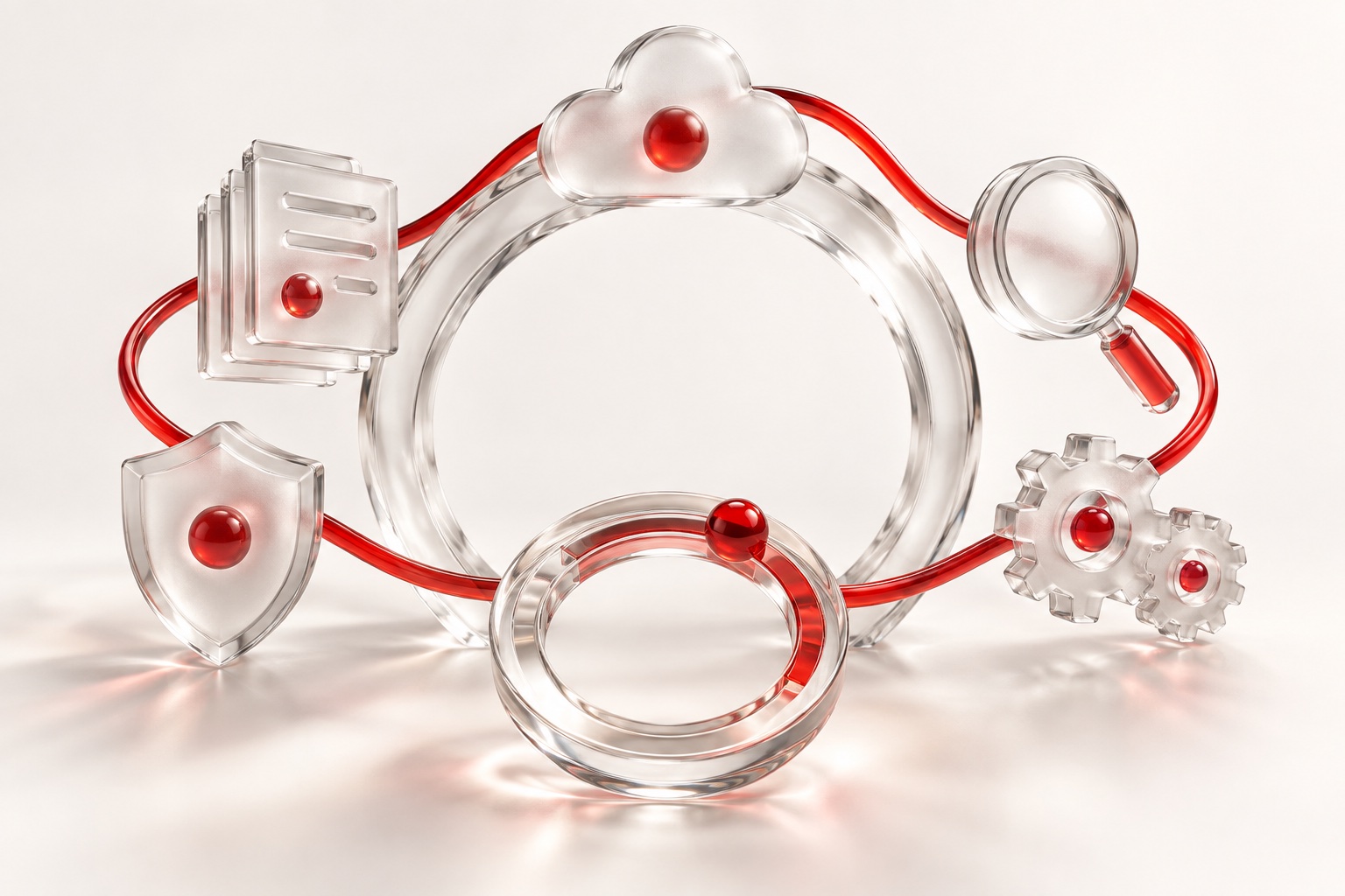 Different glass service modules coordinated through one bounded platform.