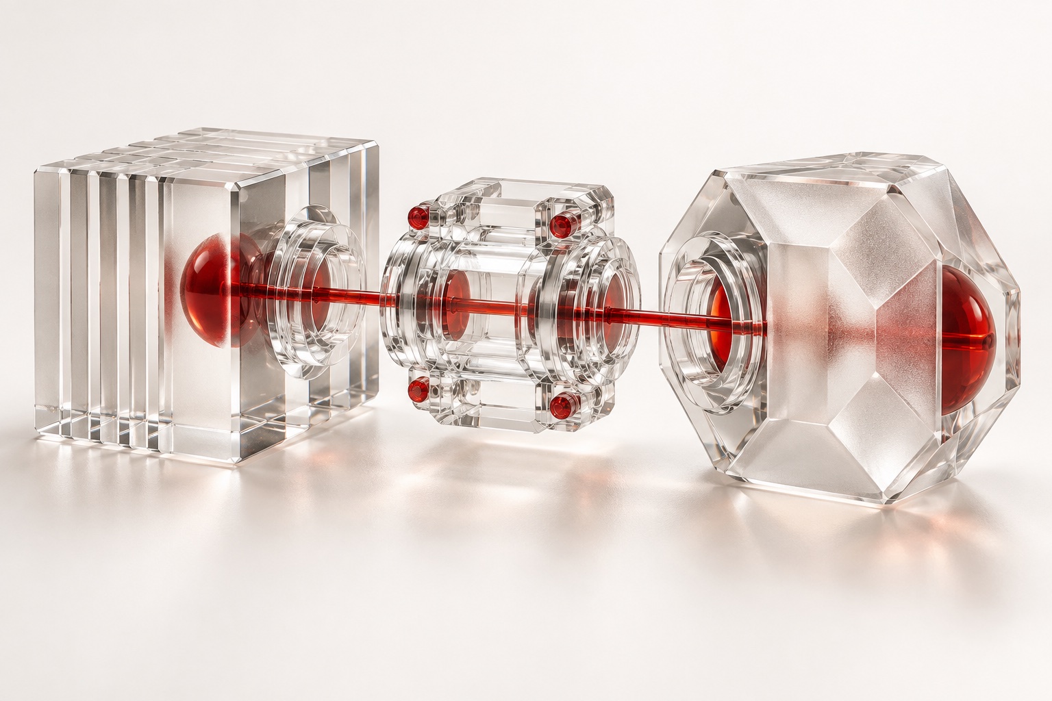 A modular glass adapter connects two different institutional systems.