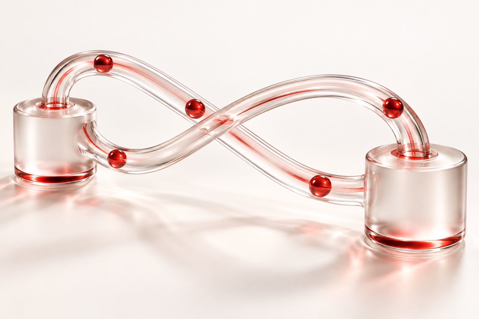 Direct and curved glass routes connecting liquidity reservoirs.